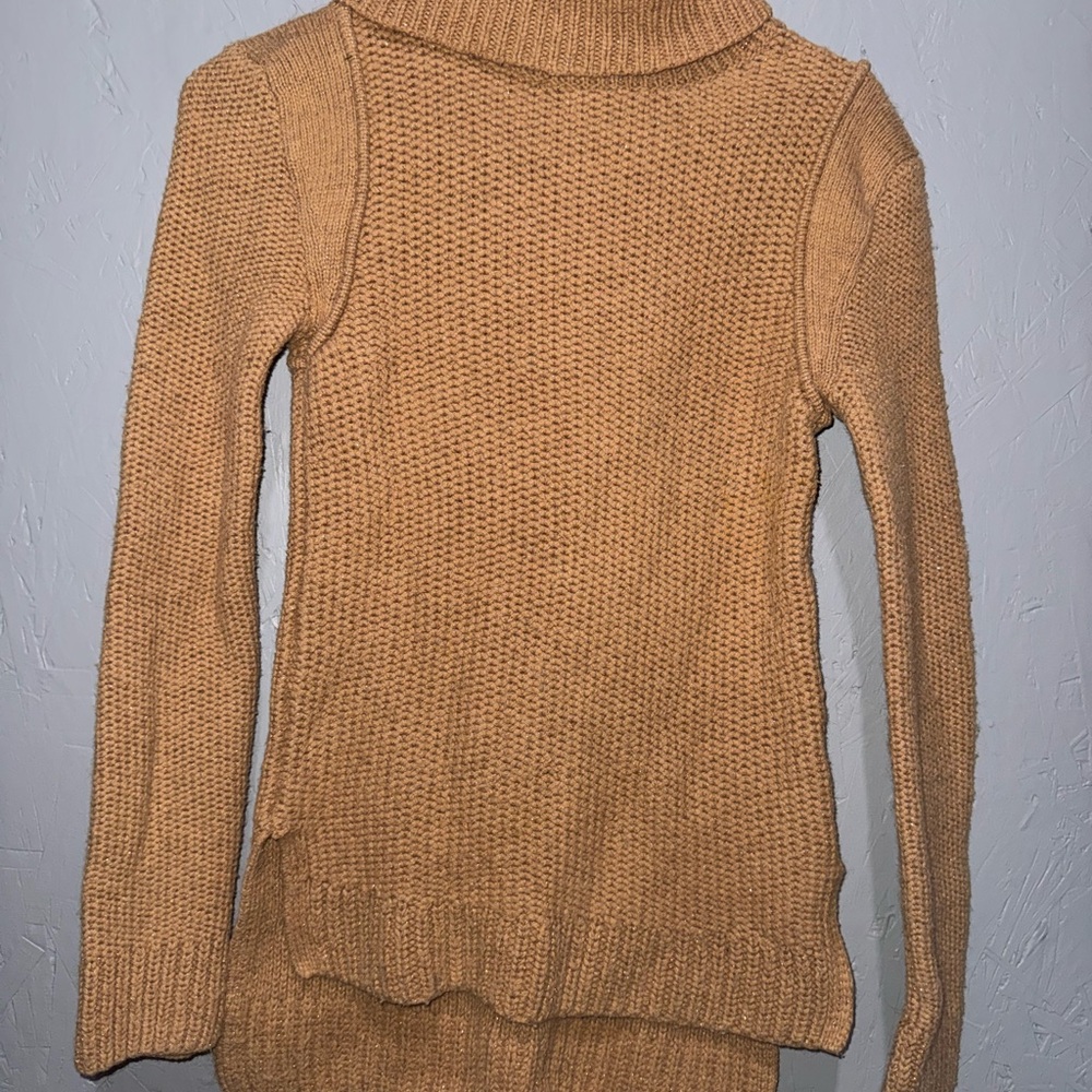 Jennifer Lopez Warm Tan Turtleneck Sweater